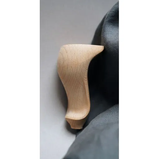 Cabriole leg curved hardwood